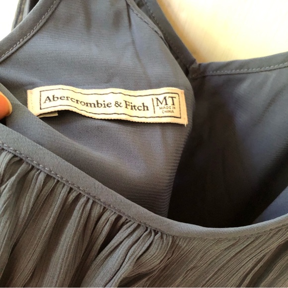 Abercrombie & Fitch A&F Pleated short loose shift dress accordion blue medium - Picture 5 of 8